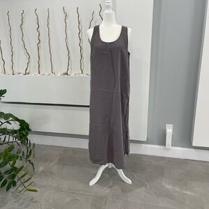 Elegant Charcoal Sleeveless Maxi Dress